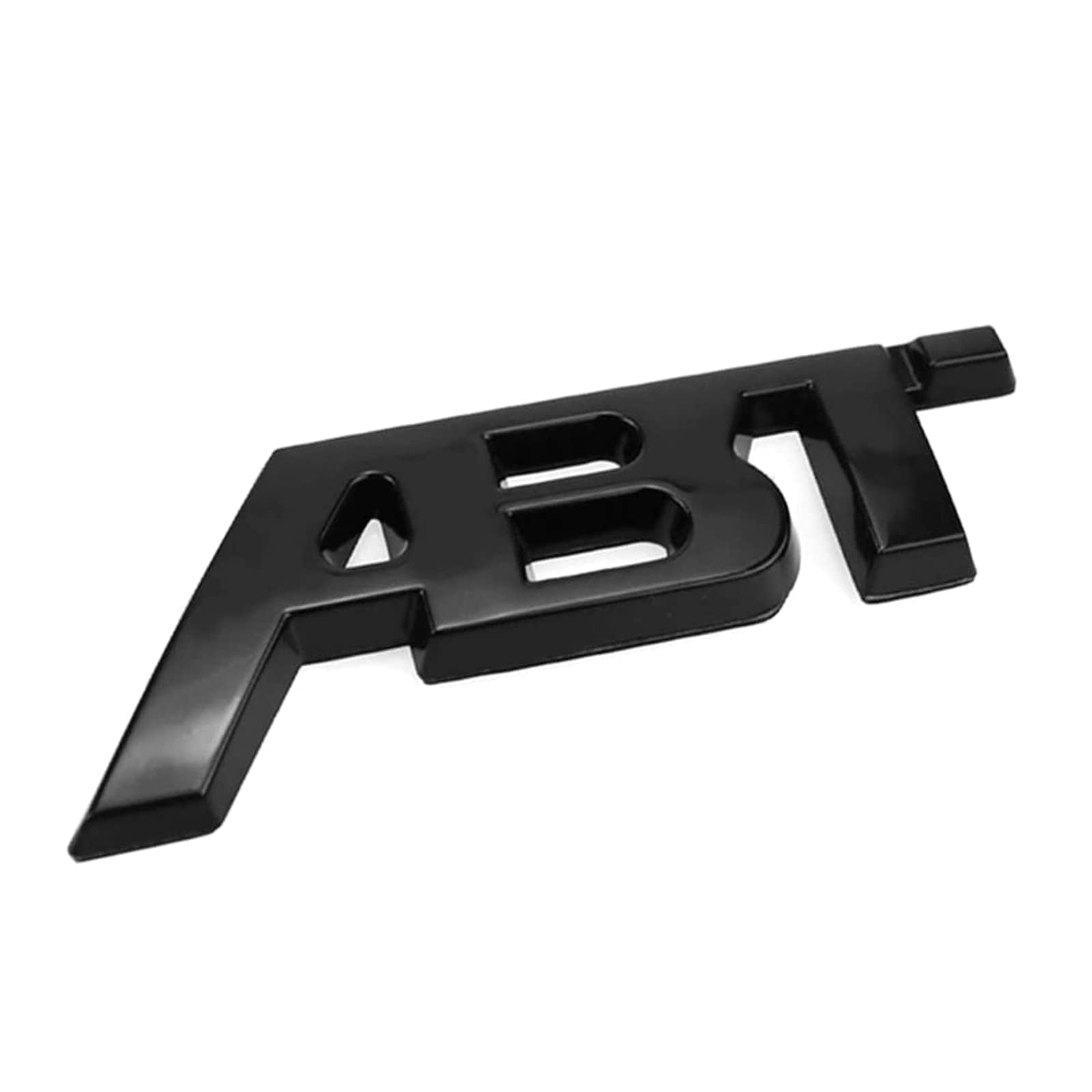 ABT emblem metalowy, naklejka samochodowa, tuning, ABT 3D, czarny, chromowany, dekoracja karoserii, odznaka, akcesoria