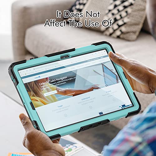 Housse rotative Samsung Galaxy Tab S7 FE bleue avec support de table