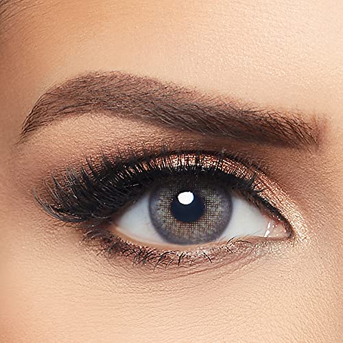 Layala by eyewa Unisex Adult Colored Contact Lenses Ash Gray (Pack of 2)