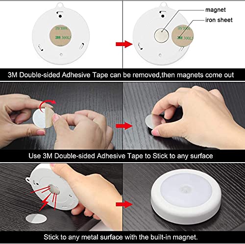 Image of VGMAX LED Motion Sensor Light, USB Rechargeable LED Nightlight, Wireless Sensor Wall Light, Camping Light White LED Light Night Lamp(White)(Pack of 1) (8)