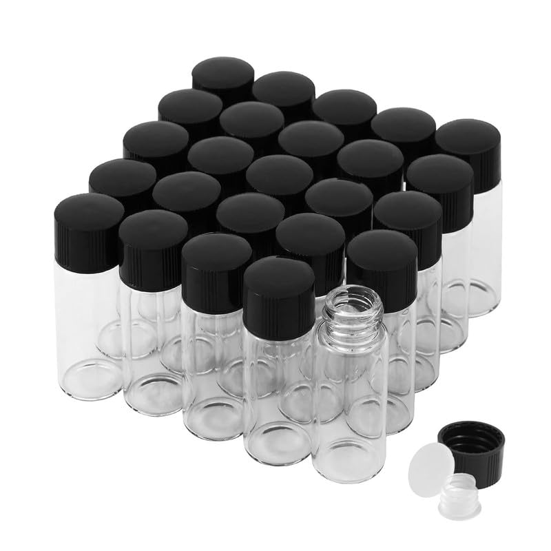 LABCARE 25-Pack 10ml Clear Glass Vials – Leak-Proof Storage with Screw Caps and Inner Plastic Stoppers Pack of 100-image-44