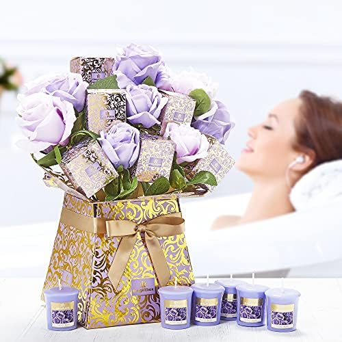 the gift box Candle Bouquet Gifts For Women Gifts for Mum Ladies Luxury Gifts for Birthday (VelvetRose)