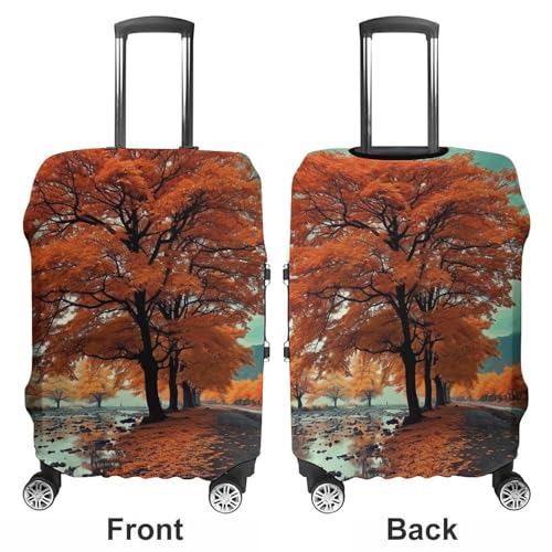 Travel Luggage Cover Suitcase Cover Suitcase Protector Maple Tree in Autumn Luggage Covers Washable Baggage Cover Elastic Anti-Scratch Suitcase Case Protector for Adult Personalized Suitcase Covers3
