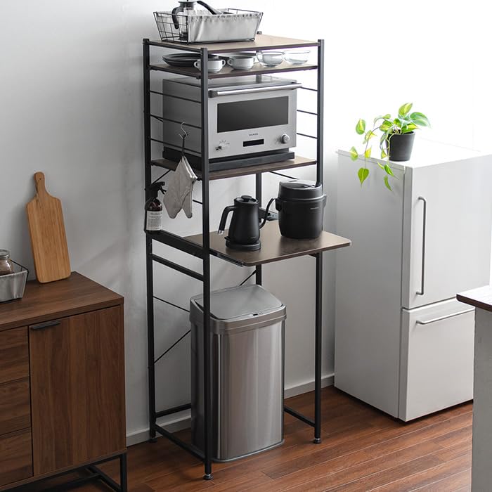 Amazon｜エア・リゾーム レンジ台 レンジボード ゴミ箱 収納 ごみ箱上