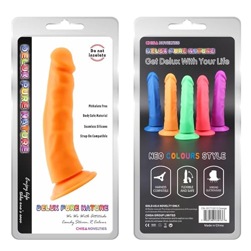 Chisa Novelties Steven.R Godemichet Ă ventouse Orange 22,4 cm