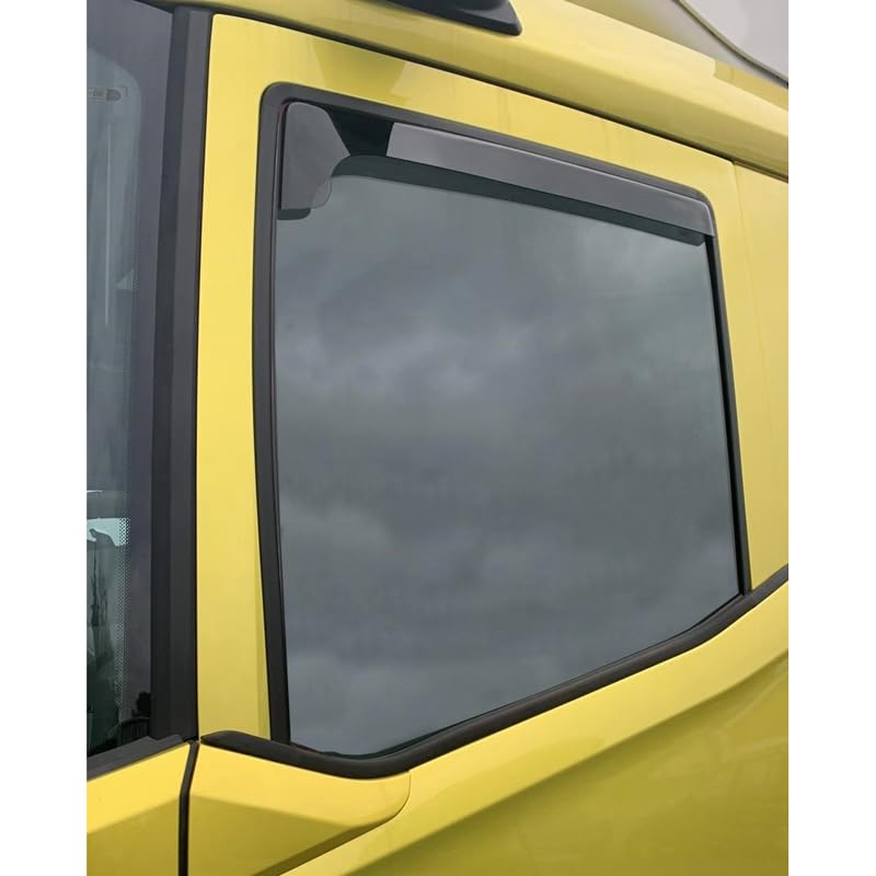 DGA Déflecteurs d'air Compatible avec DAF XF, XG, XG+, XD 2022- (2-pièces/Court), Gris fumé