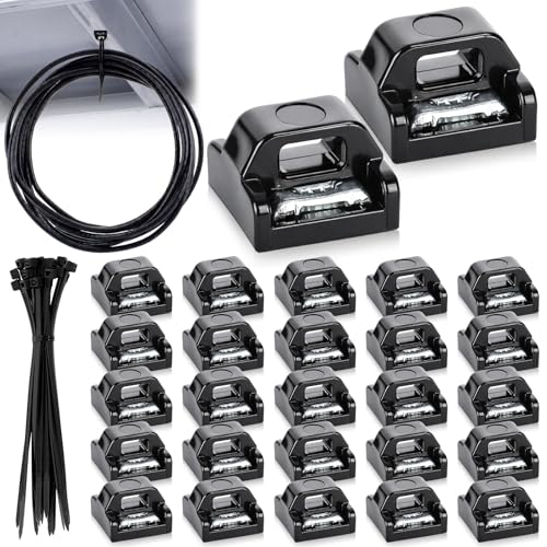 Ribbonlic 25 Sets Magnetic Zip Tie Mount with Nylon Cable Tie Multipurpose
