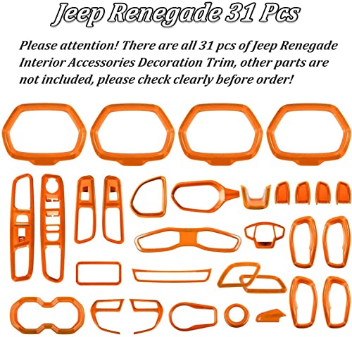 31 Piezas Decoración Interior para Jeep Renegade miniatura 4