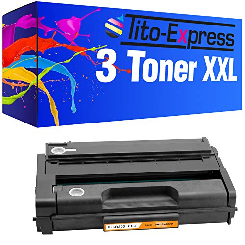 Preisvergleich Produktbild Tito-Express PlatinumSerie 3X Toner-Kartusche XXL ersetzt Ricoh 408281 / kompatibel mit SP330H SP330DN SP330SFN SP330SN / je 7.000 Seiten