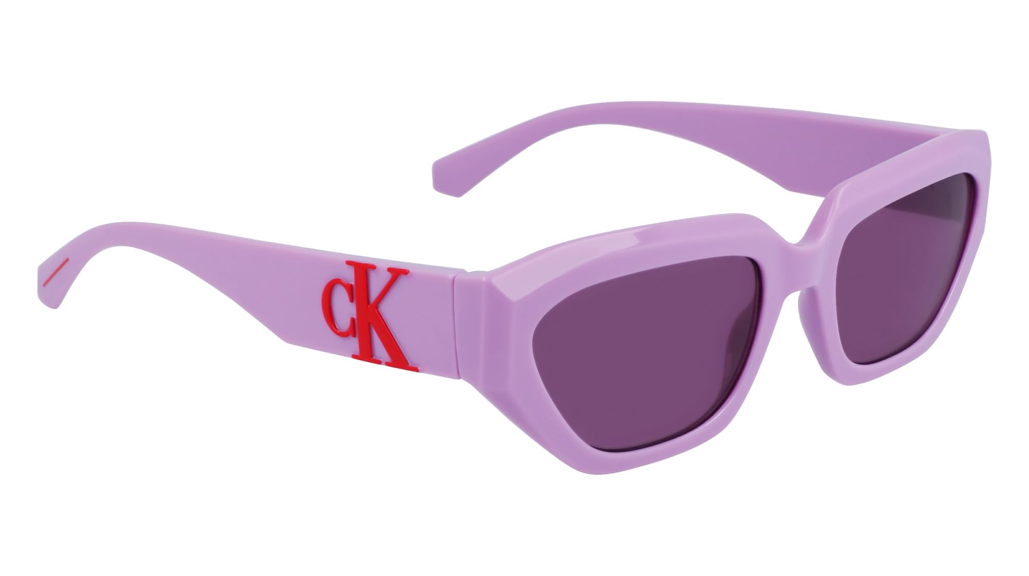 Calvin Klein Jeans CKJ23652S 540 Lilac Sunglasses Unisex Iniettato, Modified Rectangle, 54