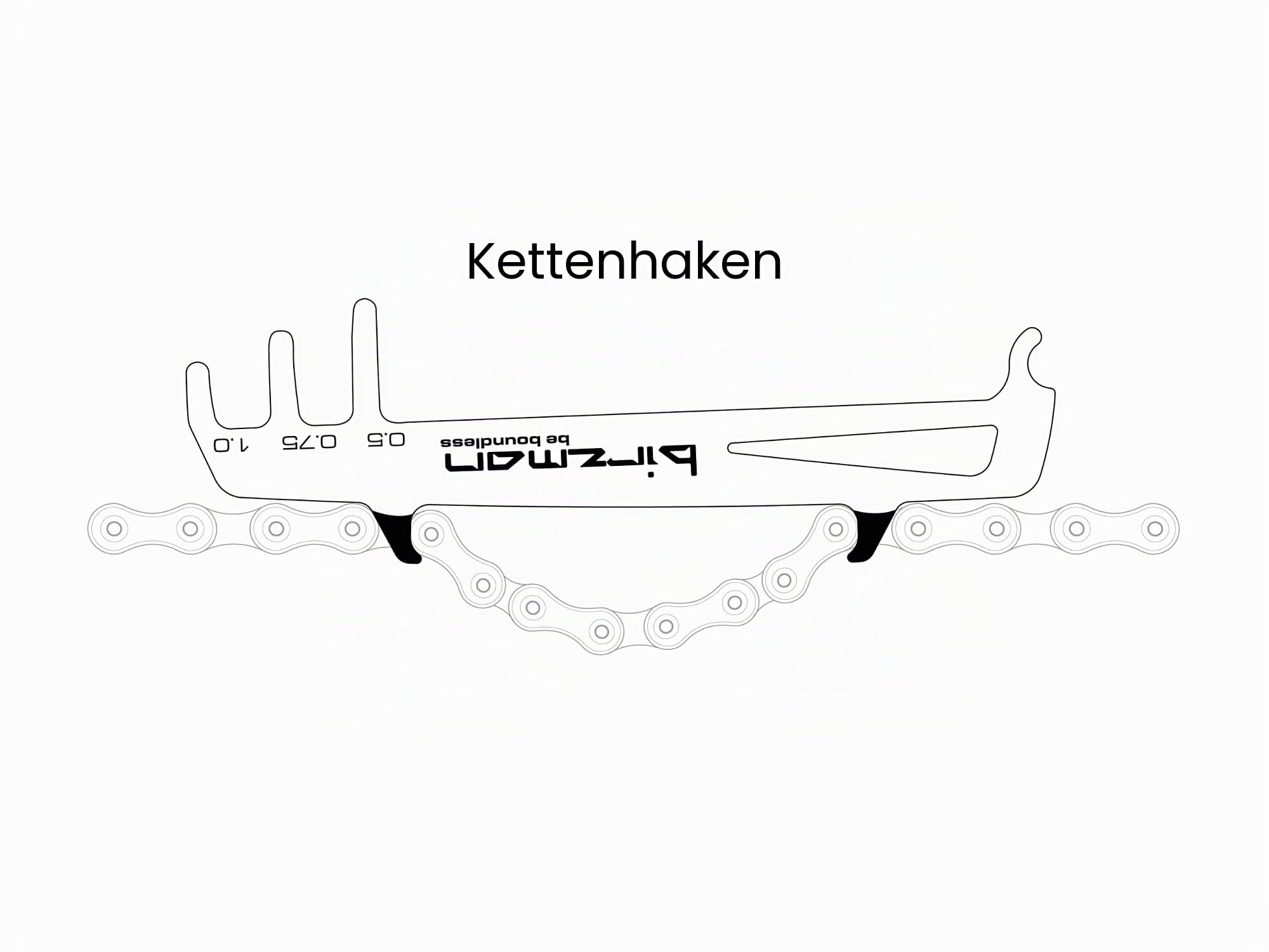 Birzman Unisex Kettenverschleiß-Indikatorwerkzeuge, Silber, One Size – Ansicht 4