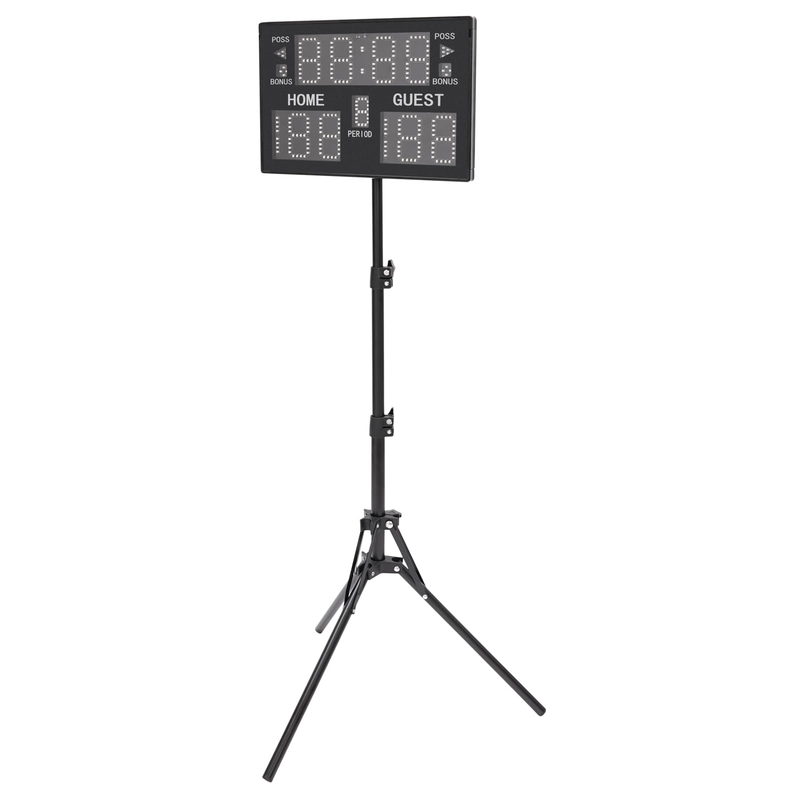 Marcador LED portátil electrónico digital de mesa con temporizador, negro, 37,5 x 25 x 2,3 cm