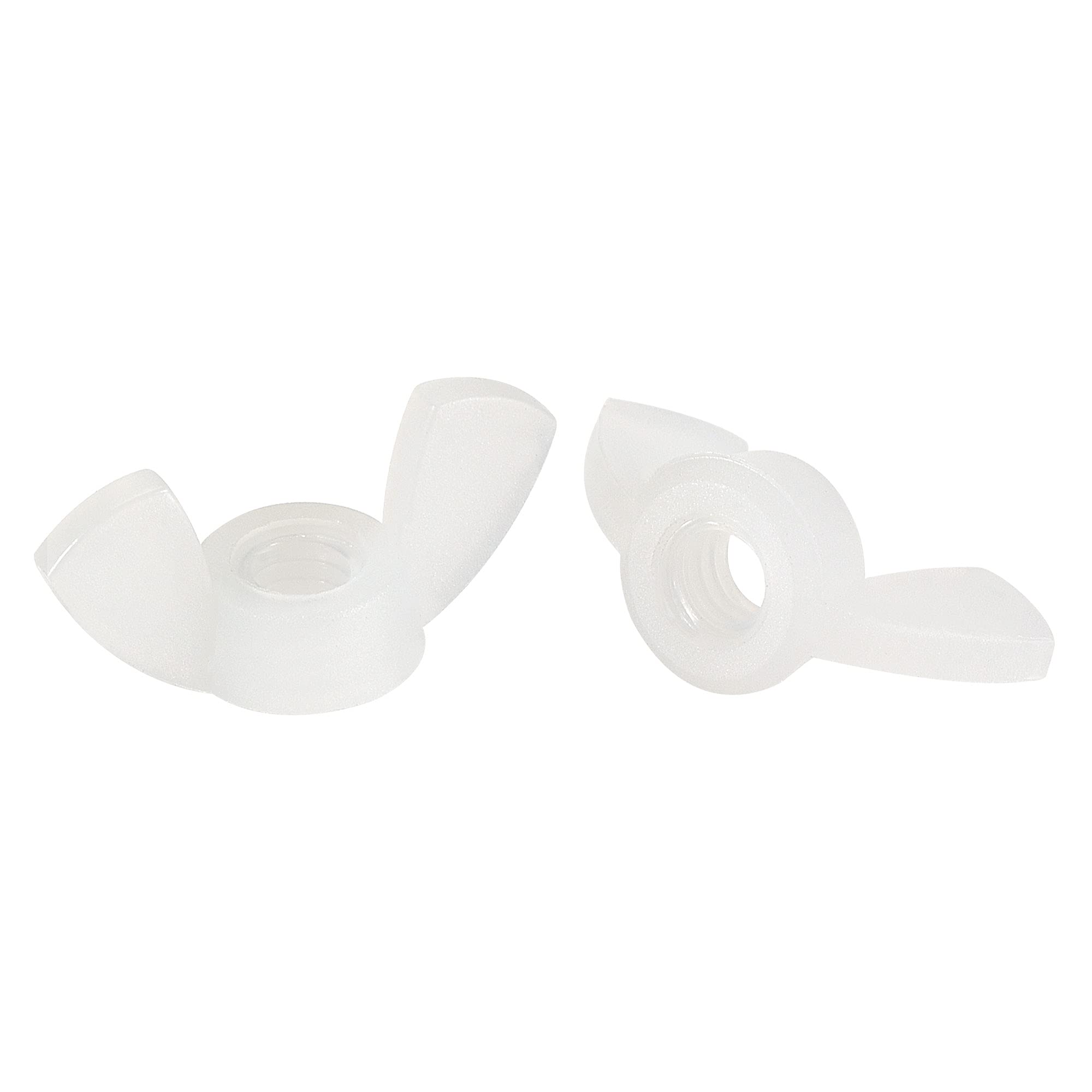 sourcing map M4 Wing Nuts Nylon Butterfly Nut Hand Twist Tighten Fasteners White 15pcs