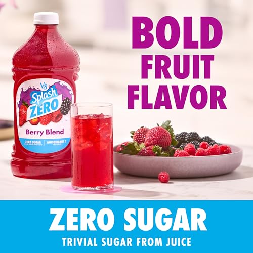Image of V8 Splash Zero Sugar Berry Blend Flavored Beverage, 64 fl oz Bottle