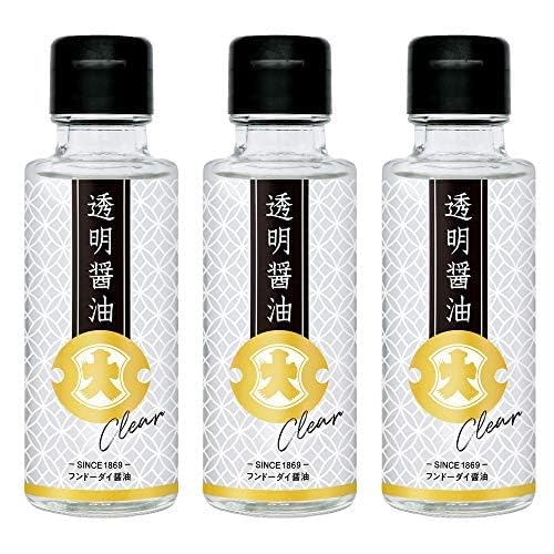 ［公式］ [カンブリア宮殿で紹介] フンドーダイ 透明醤油 100ml 瓶 (3本) 166030 受賞歴多数 メディアで話題 （ 九州醤油 しょうゆ 透明 刺身 ギフト 贈り物 調味料 本醸造 汚れない アレンジ自在 ）のサムネイル