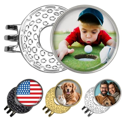 xrlsg Custom Golf Ball Marker and Hat Clip 1 Set, Magnetic Hat Cl...