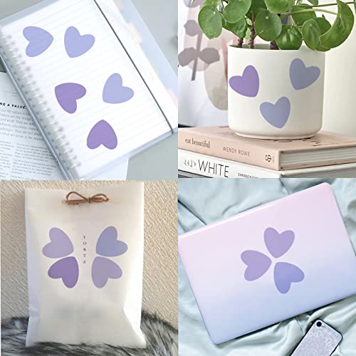 Vinilos decorativos de corazones morados removibles para pared miniatura 4