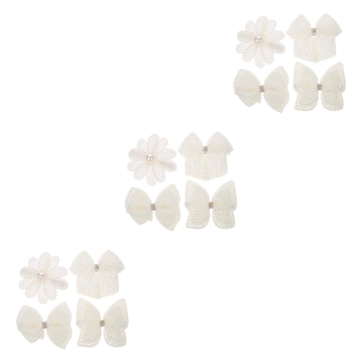 MAGICLULU 12 Pz fermaglio per con perle di strass fiocchi per per ragazze fiocchi per da ragazza butterfly hair clip molletta bottoni automatici a pressione adulto