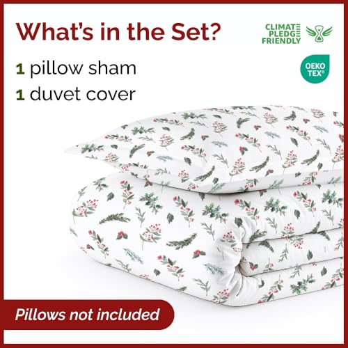 Image of CGK Unlimited Christmas Duvet Cover Twin Size - 68 x 90, Mistletoe