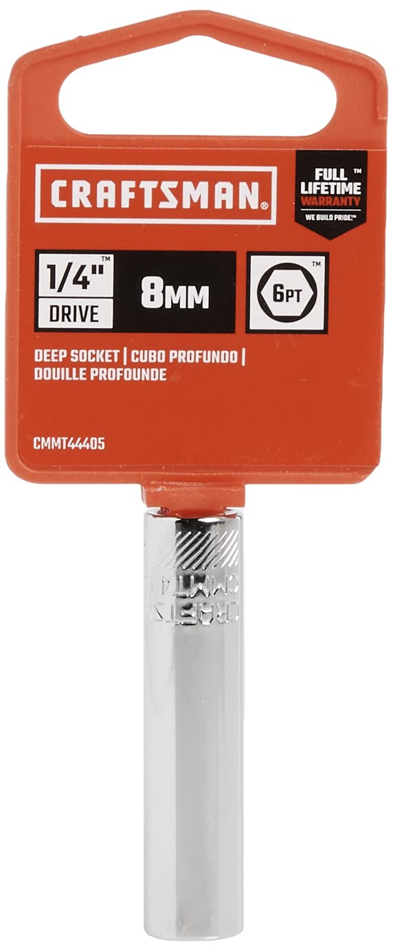 Amazon.com: CRAFTSMAN Deep Socket, Metric, 1/4-Inch Drive, 8mm, 6