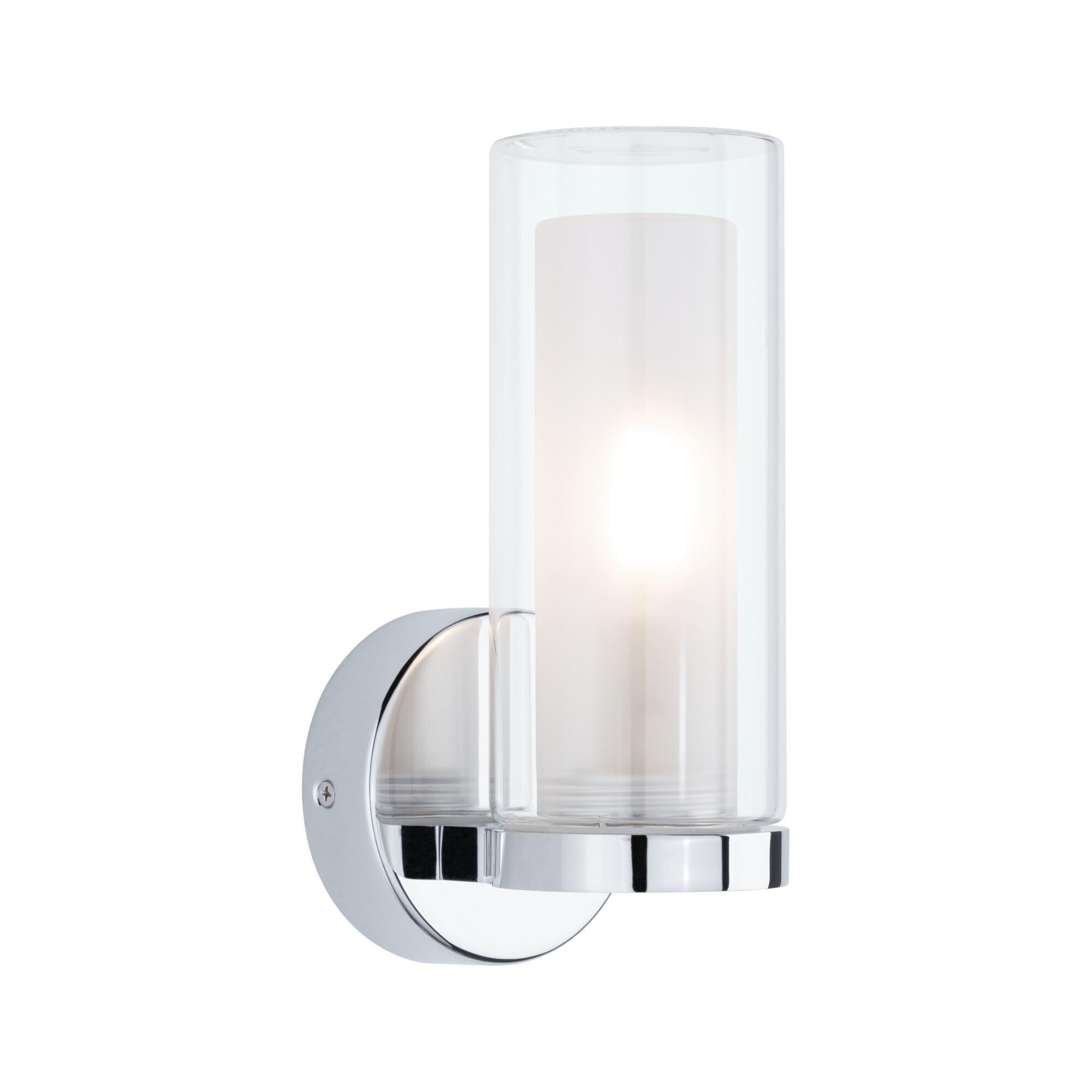 Paulmann 71076 wall luminaire Selection Bathroom Luena IP44 E14 230V max. 20W dimmable Chrome Glass Single-Flame Bathroom luminaire