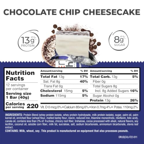Image of Power Crunch Protein Energy Wafer Bars, Chocolate Chip Cheesecake, 1.4 Ounce (12 Count)