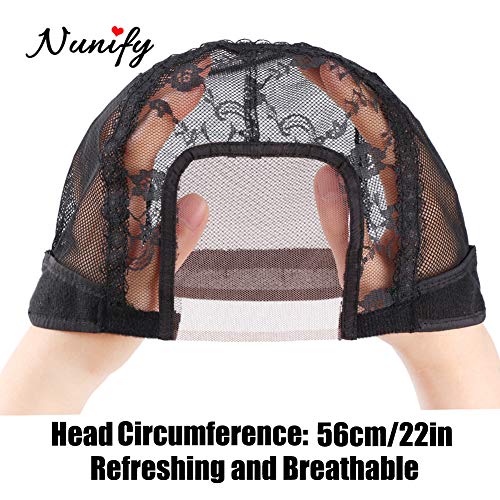image for Nunify 5 Pcs U Part Wig Caps for Making Wigs - Lace Wig Cap with Adjus
