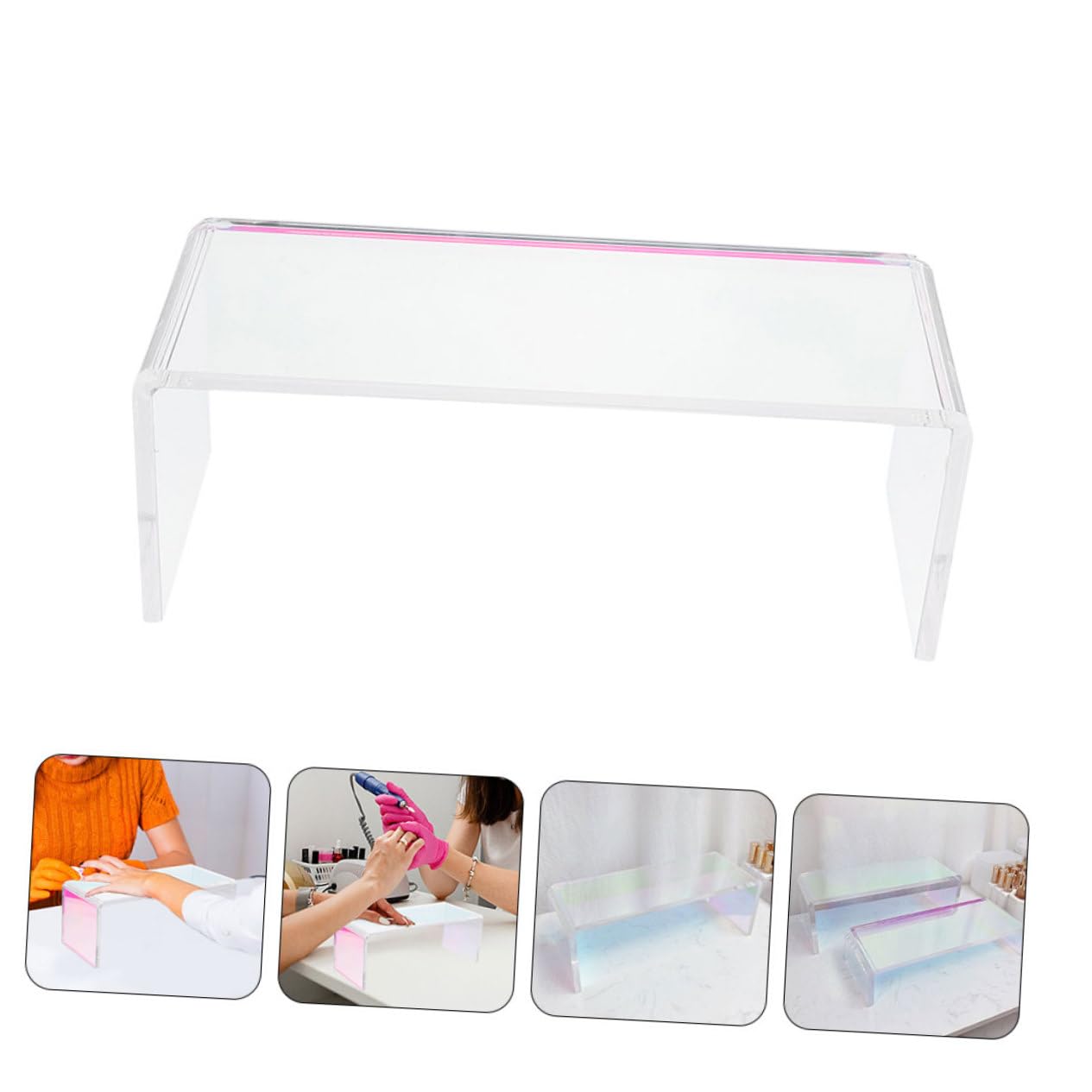 Cuscino Poggia Mano Unghie in Bianco per Manicure Professionale, Pratico e Comodo, Protegge Piano, per Uso in Salone e Casa