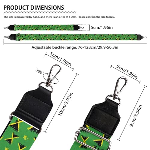 Image of Adjustable Purse Strap for Women, Crossbody Wide Handbag Strap Replacement, Sturdy Bag Strap with Silver Hardware