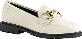 Mocassim Feminino Boyfriend Sapato Tratorado Casual Loafers
