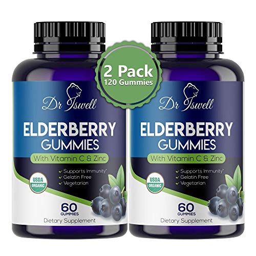 DR ISWELL Sambucus Elderberry Gummies Vitamins for Adults- 2-Pack (120 Gummies)