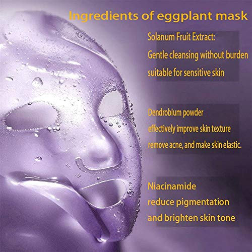 Eggplant Purifying Clay Stick Mask, Face Moisturizes Oil Control, Deep Clean Pore, Improves Skin,for All Skin Types Men Women