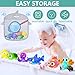 GZHFMUS No Hole Mold Free Baby Bath Toys for Kids Ages 1-3,Water Toys for Babies and Toddlers,Ocean Animal Bath Toys for Bathtub,Shower,Beach, Pool,Water Table,Boys Girls Gifts with Storage Bag