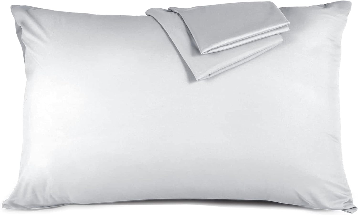 Toddler Pillowcase 13"x18" - 100% Egyptian Cotton Travel Pillow Cases for Kids Boy &amp; Girls 500 Thread Count Nursery Pillow Covers Pack of 1 Piece Smart Envelope Closure 13x18 Inches Silver Grey