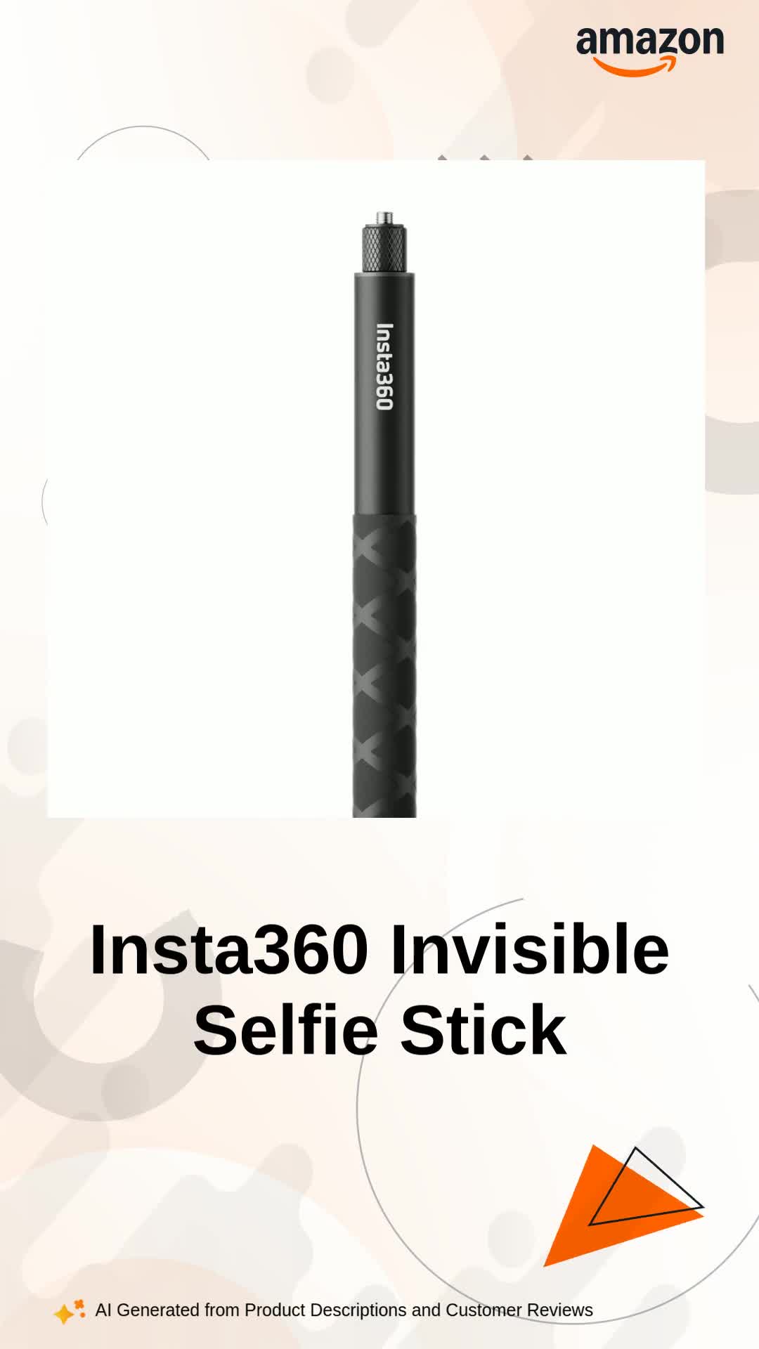 Insta360 Invisible Selfie Stick for X3,ONE RS,GO 2,ONE X2,ONE R