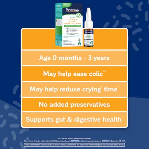 image for Biostime Baby Vitamin D & Colic Probiotic Drops for Newborns to 3 Year