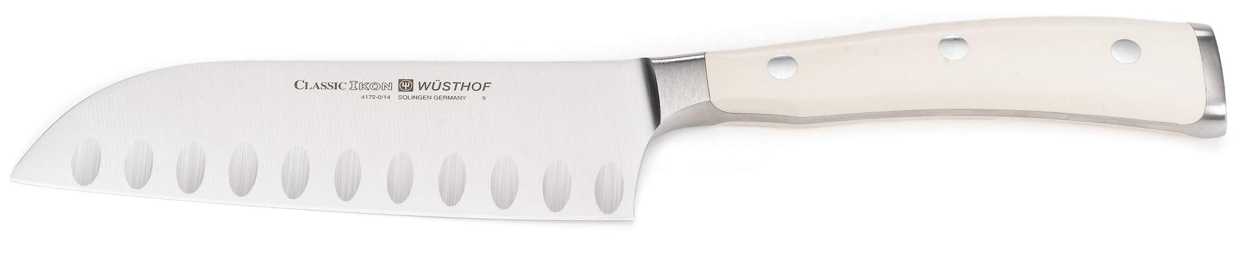 Wusthof Classic Ikon 5-Inch Santoku, Hollow Edge, Creme