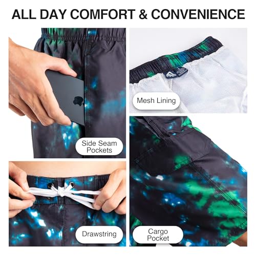 Image of Kanu Surf Men's Big Viper Extended Size Stripe Swim Trunk