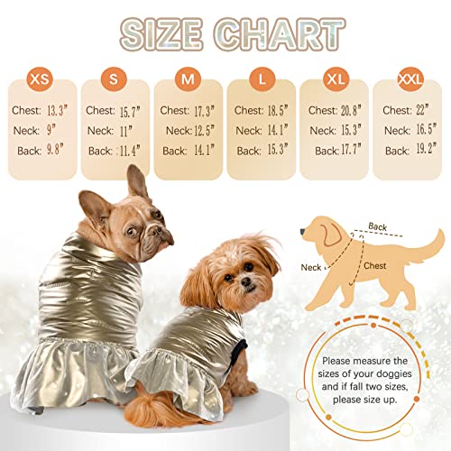 Iecoii Waterproof Winter Dog Dress, Extra Warm Winter Dog Coat, Fleece Dog Sweater Dress With Buttons, Turtle Neck Dog Jacket With Leash Hole For Harness, Soft Dog Cold Weather Coat #TOP5