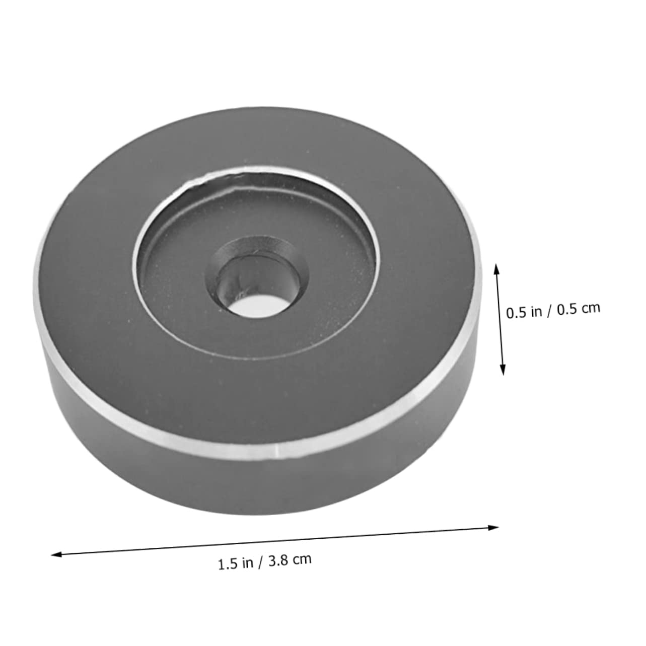 BESTonZON Metallo Nero 5 Pezzi 45 Cupola Del Giradischi in Vinile Adattatore Per Giradischi Disco in Vinile Da 7 Pollici Adattatore Per Da 7 Pollici Buco Alluminio Metallo