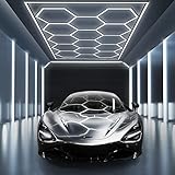 Modern Hexagon Garage Light: Higher Brightness 720W 86400 Lumens Hexagon Led Garage Light with Rectangle Frame 6500K for Garage, Basement, Warehouse, Auto Beauty Shop, Car Detailing Shop etc.