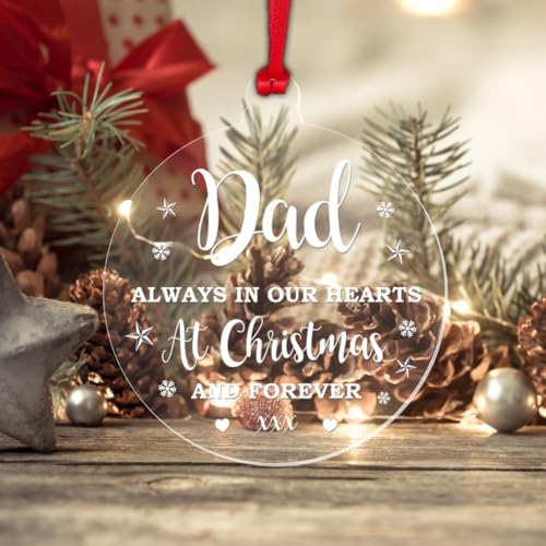 Memorial christmas bauble mum dad brother sister grandmother grandad any name xmas memory keepsake gift