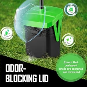 Pooper scooper swivel bin  rake with 20 waste bags dog pooper scooper with bag attachment for large medium small dogs poop scooper with lid for lawn yard dog kennel   cucciolini doodles