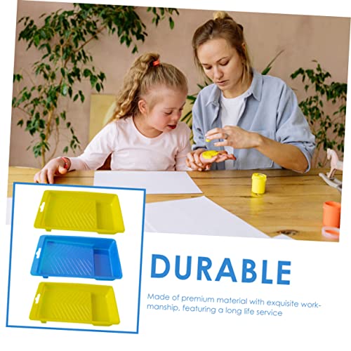 Corhad 3 Pcs Roller Paint Tray Garnish Tools Decorative Tray Ornament Container Color Mixer Paint Pans Trays Paint Roller Brush Tray Wall Art Drawing Tray Pigment Mixing Container Plastic #TOP1