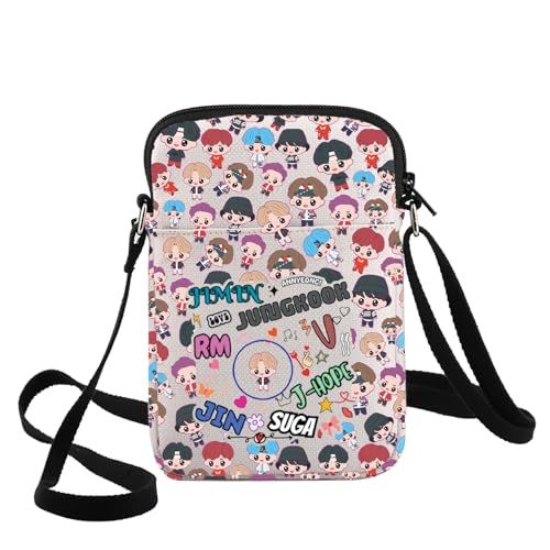 G2TUP Bangtan Crossbody Bag Singer Characters Fans Gift Korean Army Merbers Shoulder Bag Korean Group Merch (Jungk CB)