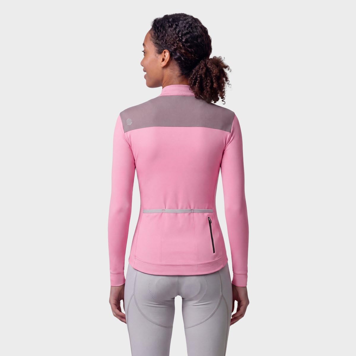 Maillot Ciclismo térmico Manga Larga M4 Mujer Ropa de Ciclismo Tejido Italiano y Transpirable
