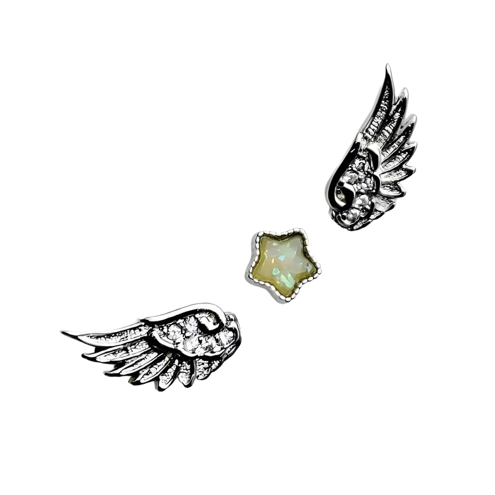 Maxtonser Lightweight Comfortable Star Wing Studs Earrings Stylish Ear Accessories for Daily Wear Travel and Gifting