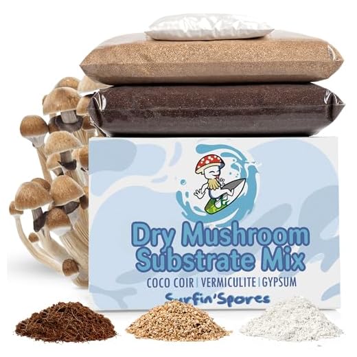 Coco Coir Based Mushroom Substrate Mix | Produces 10 Pounds of Pasteurized Substrate | CVG Mix (Coco Coir, Vermiculite, Gypsum)