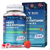 Totaria Sugar Free Multivitamin for Men with Omega 3, Probiotics, Mens Multivitamins Gummies w/Methylated B Complex, EAAs, Lycopene, Zinc, for Daily Energy, Immune, Heart, Iron Free, 60 Count