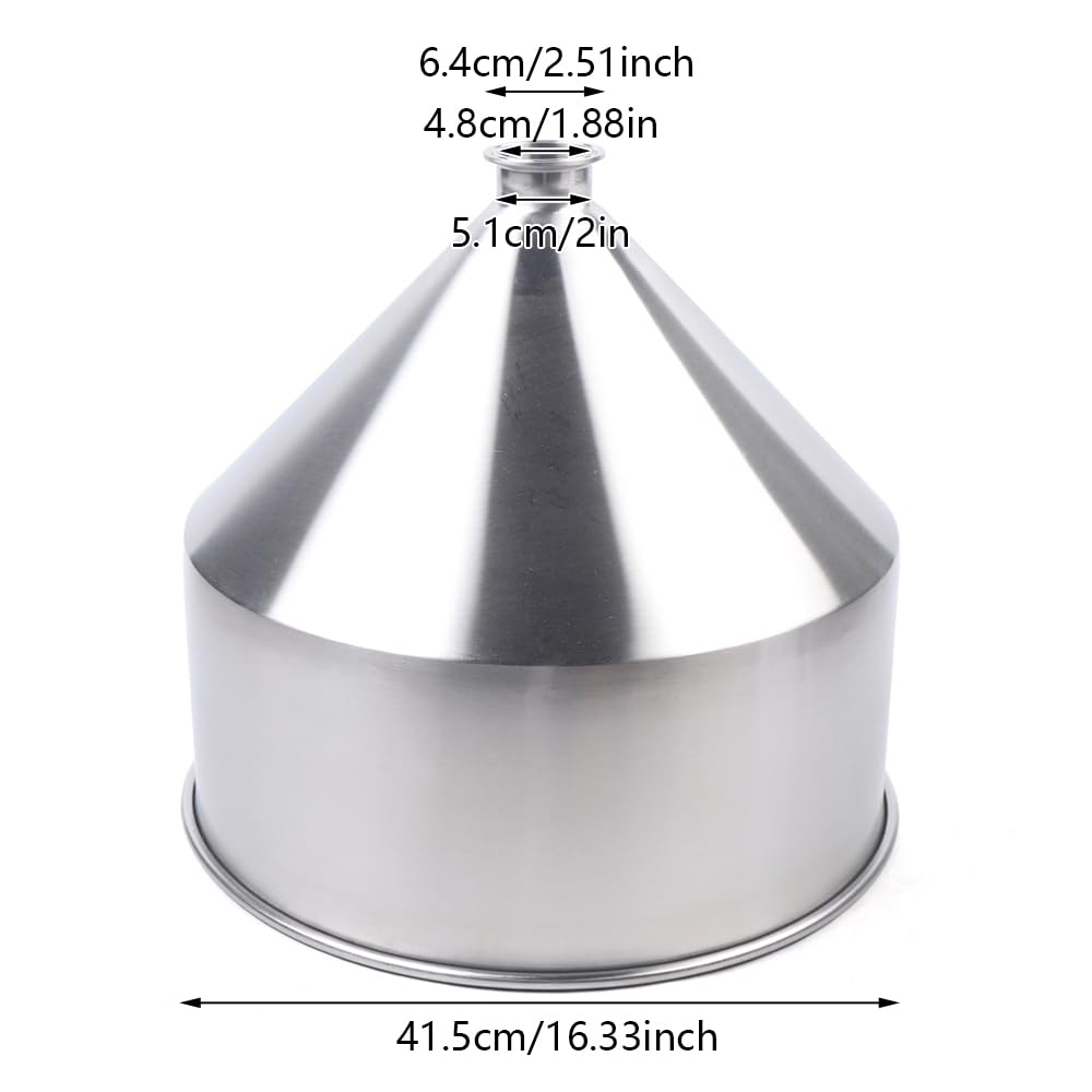 Stainless Steel Feeding Hopper 30L Liquid Paste Filling Funnel Food Grade Kitchen Feeding Funnel Manual Filling Liquid Hopper Liquid Filling Machine Accessory